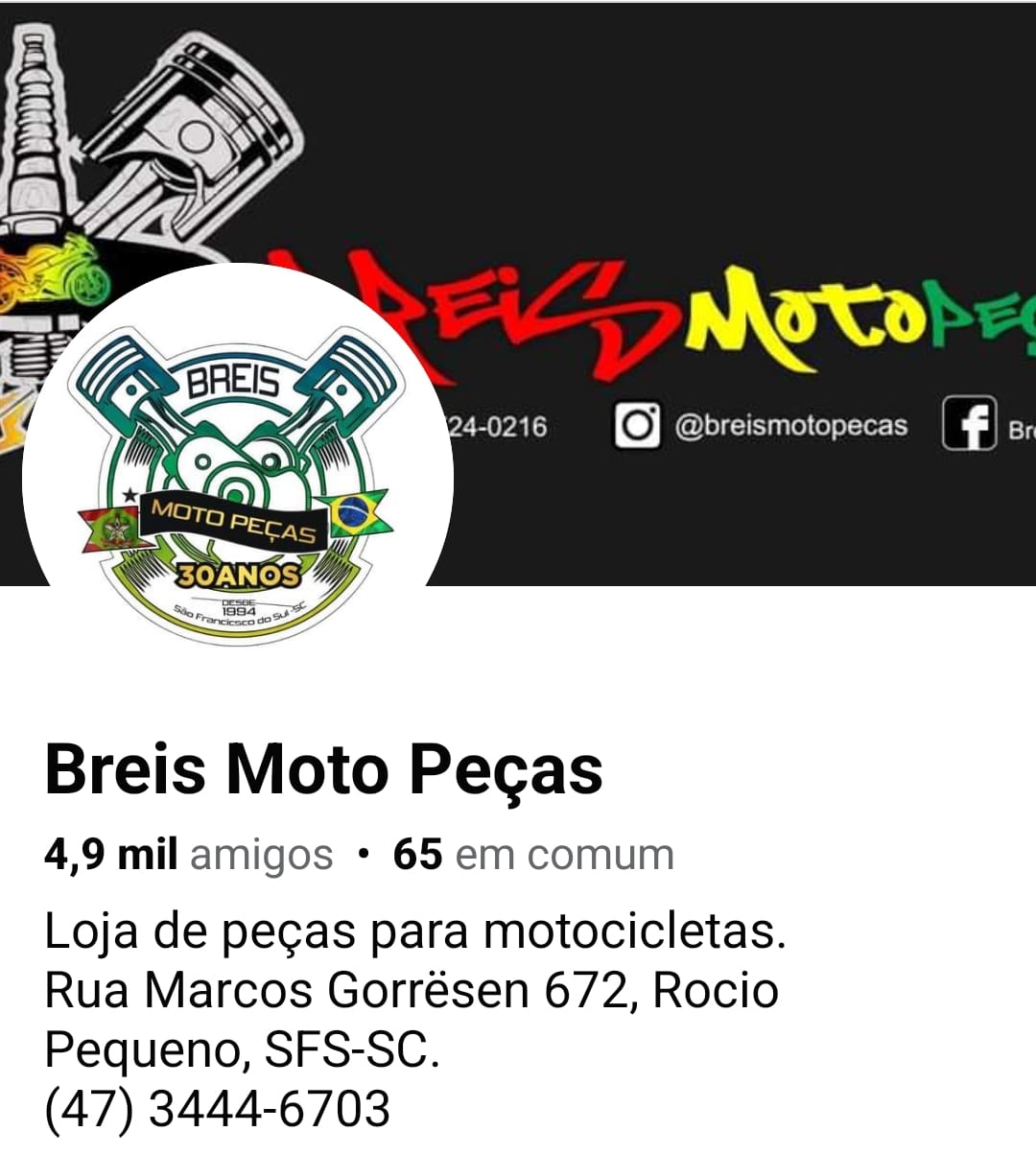 BREIS MOTO PEÇAS