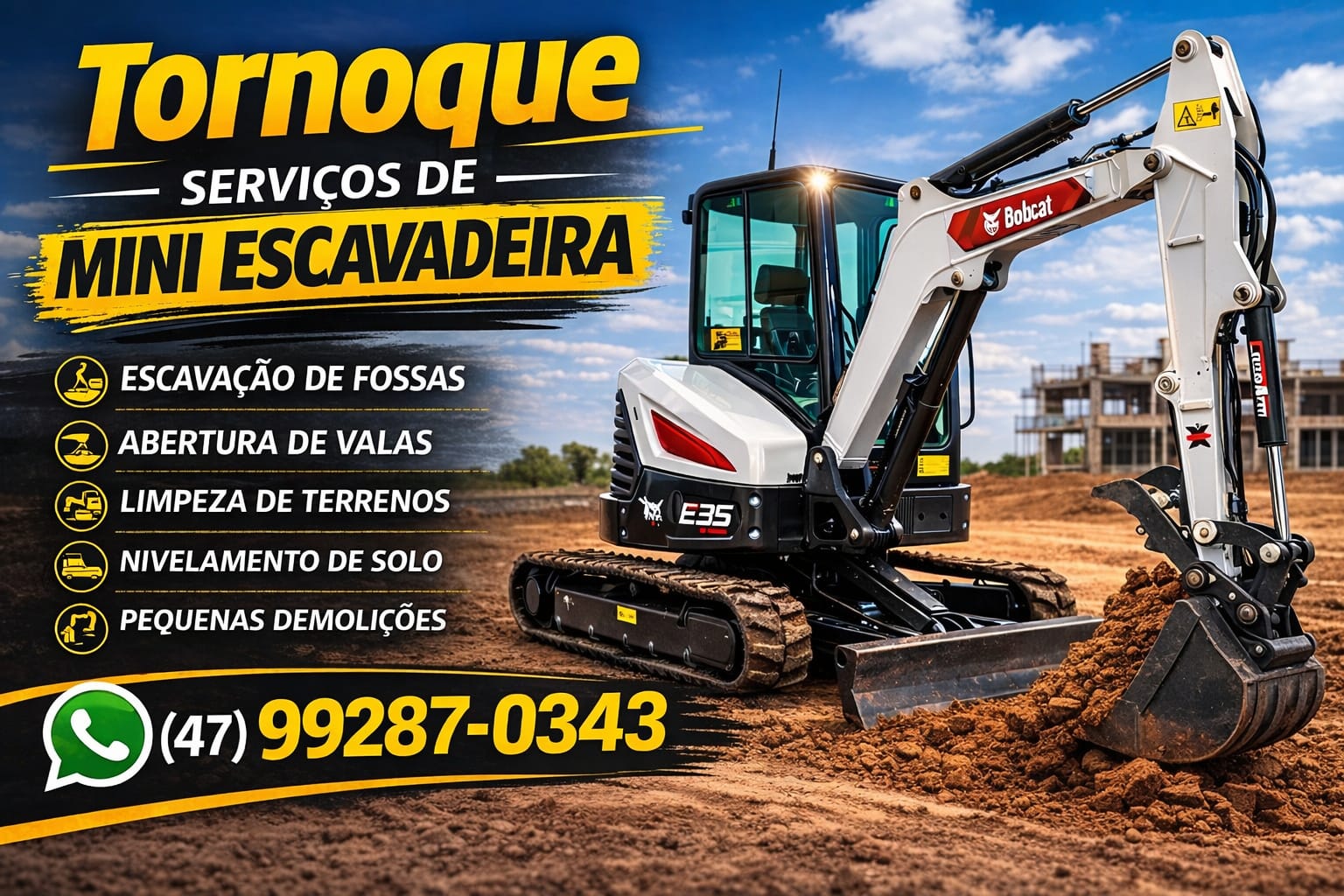 TORNOQUE SERVIÇOS DE MINI ESCAVADEIRA